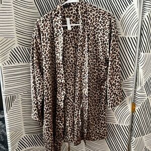 NWT Ann Taylor Cheetah Print Silk Wrap